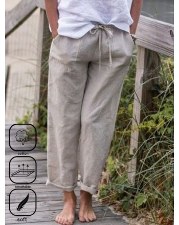 Casual Pocket Stitching Loose Pants